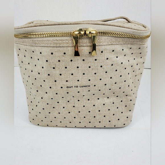 Kate Spade Deco Dots Out To Lunch, Insulated,Canvas Lunch Tote - Picture 1 of 4